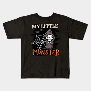 My Little Monster Funny cute Scary skull Halloween cute scary little skull Kids T-Shirt